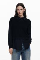 Overhemd met gilet-effect - BLACK - XL Overhemd met gilet-effect - BLACK - XL