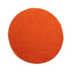 Tapeso Rond hoogpolig vloerkleed shaggy Trend effen - oranje - 80 cm