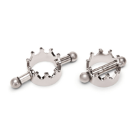 Prowler Red Magnetic Nipple Crown Clamps - Silver