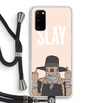 Slay All Day: Samsung Galaxy S20 Transparant Hoesje met koord