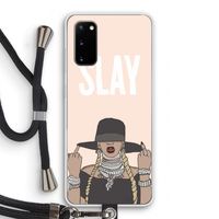 Slay All Day: Samsung Galaxy S20 Transparant Hoesje met koord