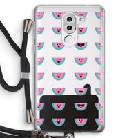 Smiley watermeloenprint: Honor 6X Transparant Hoesje met koord