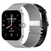 Smarty 2.0 Smartwatch met Siliconen- en Milanese Band | Zilver | SW070I Smarty 2.0 Smartwatch met Siliconen- en Milanese Band | Zilver | SW070I
