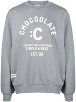 CHOCOOLATE sweat en coton à logo imprimé - Gris - thumbnail