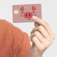 Schattige Varken creditcard sticker