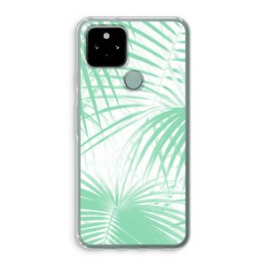 Palmbladeren: Google Pixel 5 Transparant Hoesje