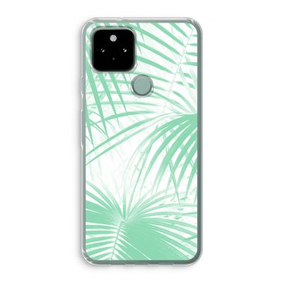 Palmbladeren: Google Pixel 5 Transparant Hoesje