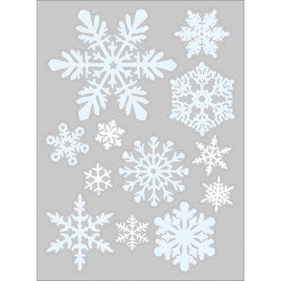 Kerst raamstickers sneeuwvlokken - vel van 34 x 28 cm - raamdecoratie