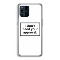 Don't need approval: Oppo Find X3 Transparant Hoesje