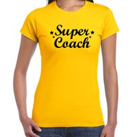 Super coach cadeau t-shirt geel voor dames Super coach cadeau t-shirt geel voor dames
