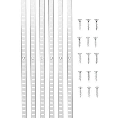 VEVOR Plankrail 923mm 8-pack Verstelbare Wandplank Pilasters Gemaakt van Staal