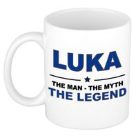 Naam cadeau mok/ beker Luka The man, The myth the legend 300 ml   -