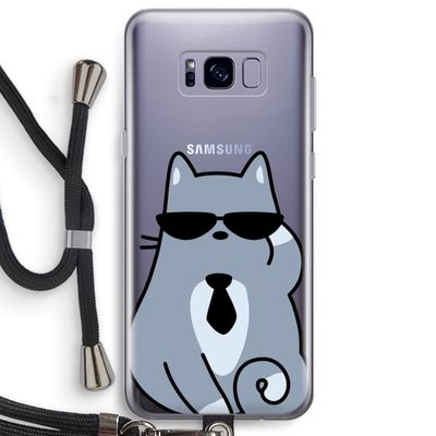 Cool cat: Samsung Galaxy S8 Plus Transparant Hoesje met koord
