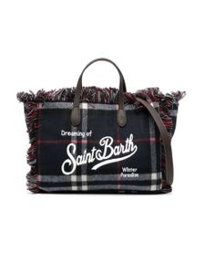 MC2 Saint Barth Kids sac cabas Colette à motif tartan - Bleu