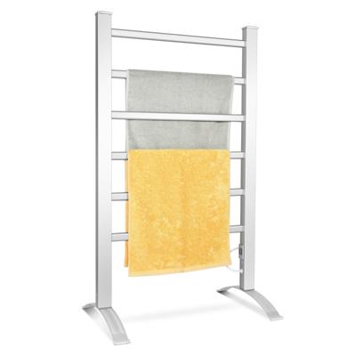 Handdoekhouder Multifunctionele Elektrische Handdoekverwarmer met 6 Stangen Zilver