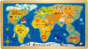 Frame Puzzel Wereldkaart""
