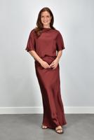 Sea Me Happy rok Ayda Satin Crepe cacao