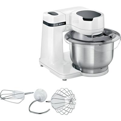 Bosch MUM Serie 2, 700 Watt, Edelstahl-Rührschüssel, weiß Foodprocessor 700 W Wit