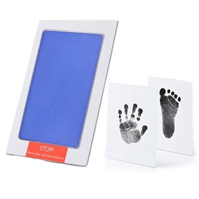 Niet-giftige baby handafdruk footprint Impressum souvenirs baby Clay Toy Gifts (hemelsblauw)