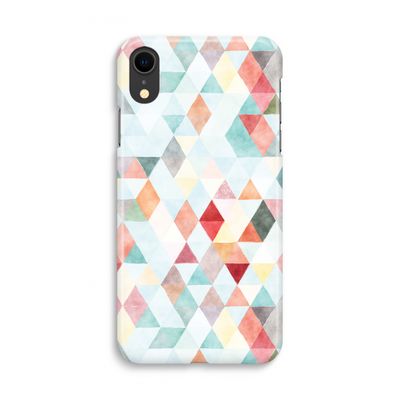 Gekleurde driehoekjes pastel: iPhone XR Volledig Geprint Hoesje
