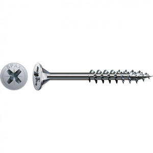 SPAX Universeel schroef, 4 x 40 mm, 1000 stuks, deel schroefdraad, platkop, kruiskop Z2, 4CUT, WIROX - 0291010400405