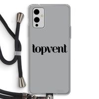 Topvent Grijs Zwart: OnePlus 9 Transparant Hoesje met koord