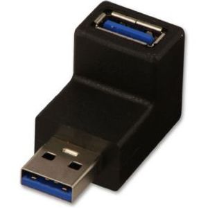 Lindy 71261 tussenstuk voor kabels USB 3.0 Zwart