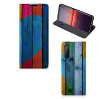 Sony Xperia 5 II Book | Wallet Case | Wood Heart - Cadeau voor je Vriend