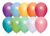 Metallic Ballonnen diverse kleuren 50 stuks