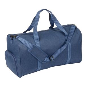 Blauwe sporttas/weekendtas met schoenenvak 60 cm