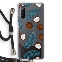Kokosnoot roze: Sony Sony Xperia 10 III Transparant Hoesje met koord