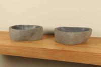 Doppelwaschbecken Flussstein RM070311AB, 43x29x15 cm Doppelwaschbecken Flussstein RM070311AB, 43x29x15 cm