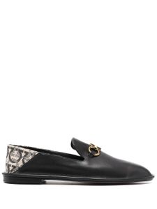 Ferragamo mocassins en cuir à boucles - Noir
