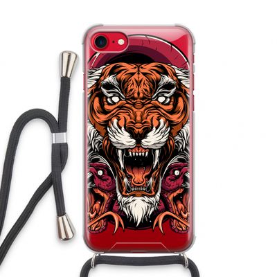 Tiger and Rattlesnakes: iPhone SE 2020 Transparant Hoesje met koord