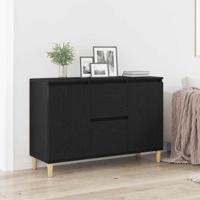 Dressoir met lade Zwart 101 x 35 x 60 cm Bewerkt hout