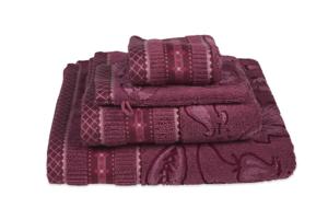 Pip Studio Pip Studio Jasmin Jacquard washandje Donkerroze 16x22 cm