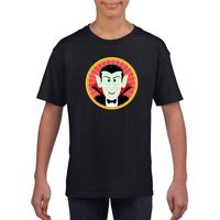 Graaf Dracula halloween t-shirt zwart voor jongens en meisjes XL (158-164)  -