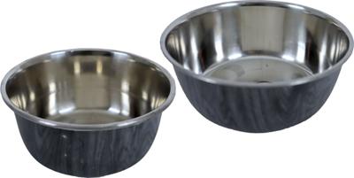 Eetbak hond RVS deco grijs 950 ml - Gebr de boon
