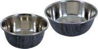 Eetbak hond RVS deco grijs 950 ml - Gebr de boon Eetbak hond RVS deco grijs 950 ml - Gebr de boon