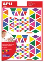 Apli Kids verwijderbare stickers, driehoek, blister met 720 stuks in geassorteerde kleuren en groottes - thumbnail