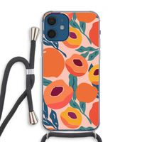 Perzik: iPhone 12 Transparant Hoesje met koord