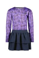 B.Nosy Meisjes jurk panter print paars - Diona - Poppyfield
