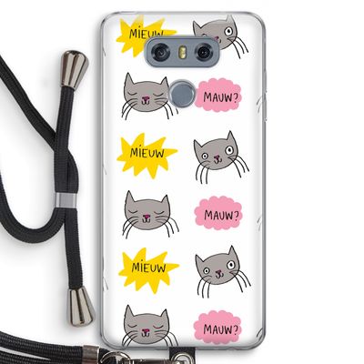 Meow: LG G6 Transparant Hoesje met koord