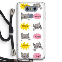 Meow: LG G6 Transparant Hoesje met koord