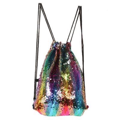 Zeemeermin glinsterende pailletten koord sport rugzak schouder Bag(Colour)