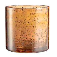 15% korting - Leen Bakker - Waxinelichthouder Ralf - Goudkleur - 10,5xØ10 Cm - Glas - Goudkleurig