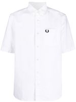 Fred Perry chemise en coton à manches courtes - Blanc - thumbnail