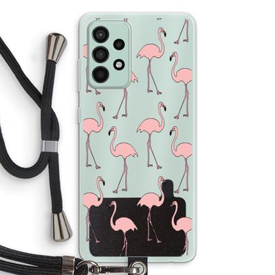 Anything Flamingoes: Samsung Galaxy A52s 5G Transparant Hoesje met koord