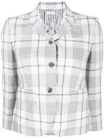 Thom Browne blazer crop à carreaux - Gris