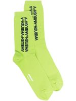 AMBUSH chaussettes en coton à logo imprimé - Vert